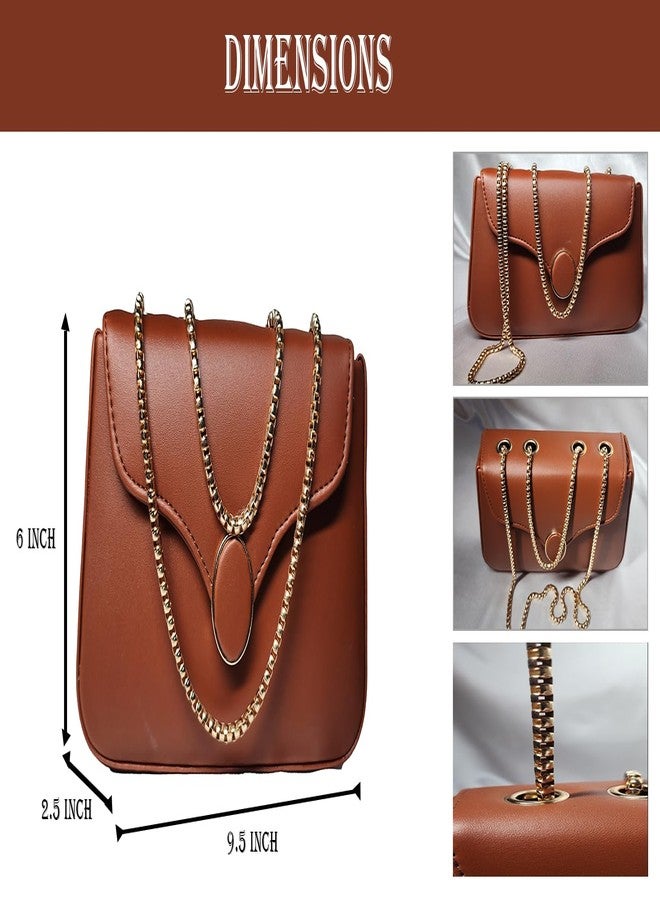 DONSON Crossbody Bags for women Designer Shoulder Sling Bag(BROWN) - Image 4